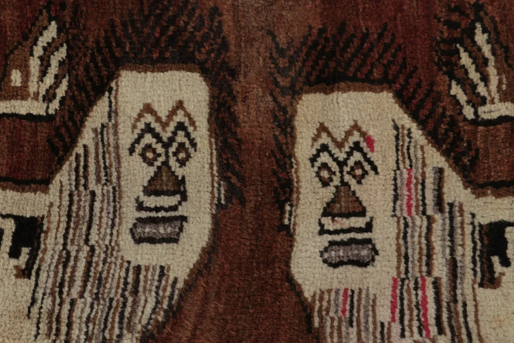 Vintage Gabbeh Pictorial Rug