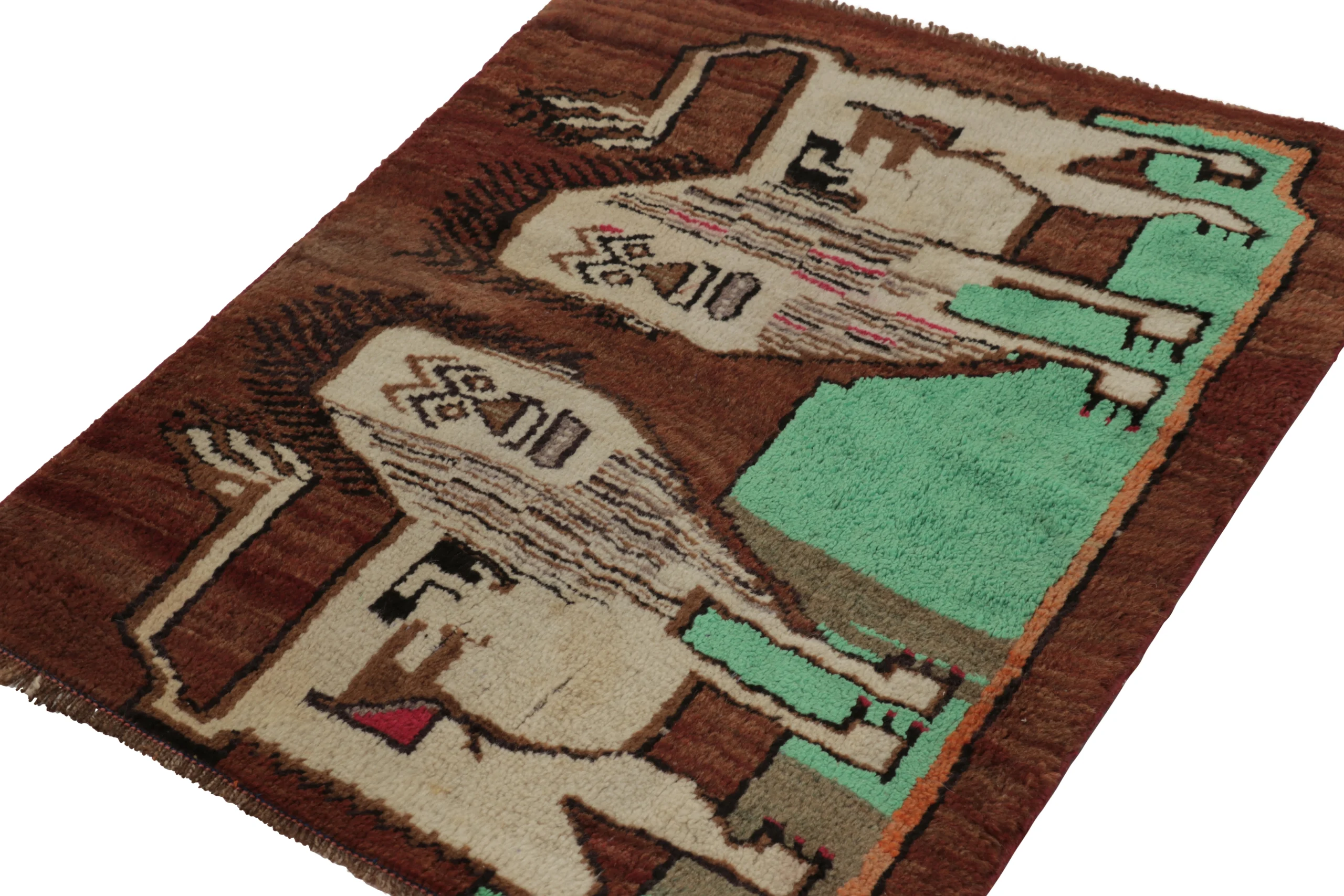 Vintage Gabbeh Pictorial Rug