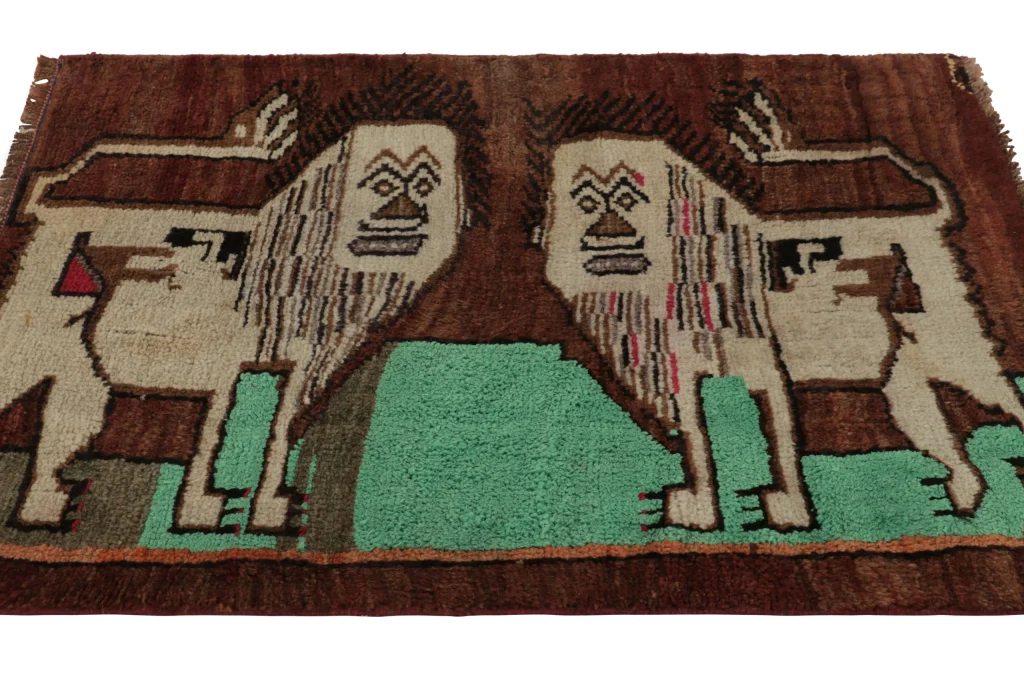 Vintage Gabbeh Pictorial Rug