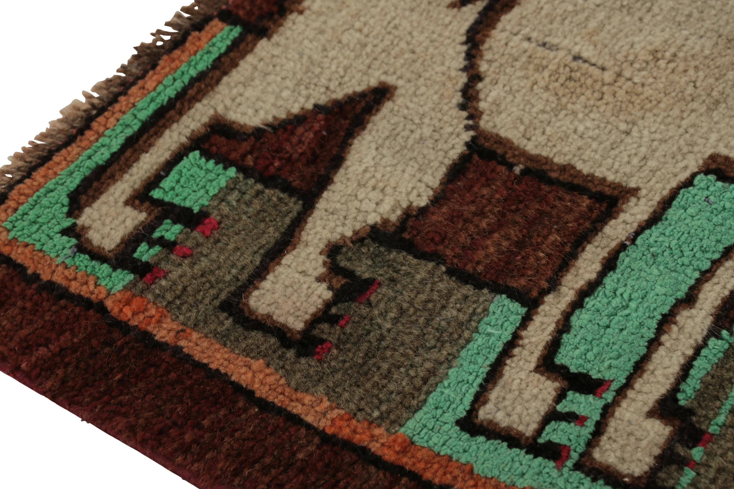 Vintage Gabbeh Pictorial Rug
