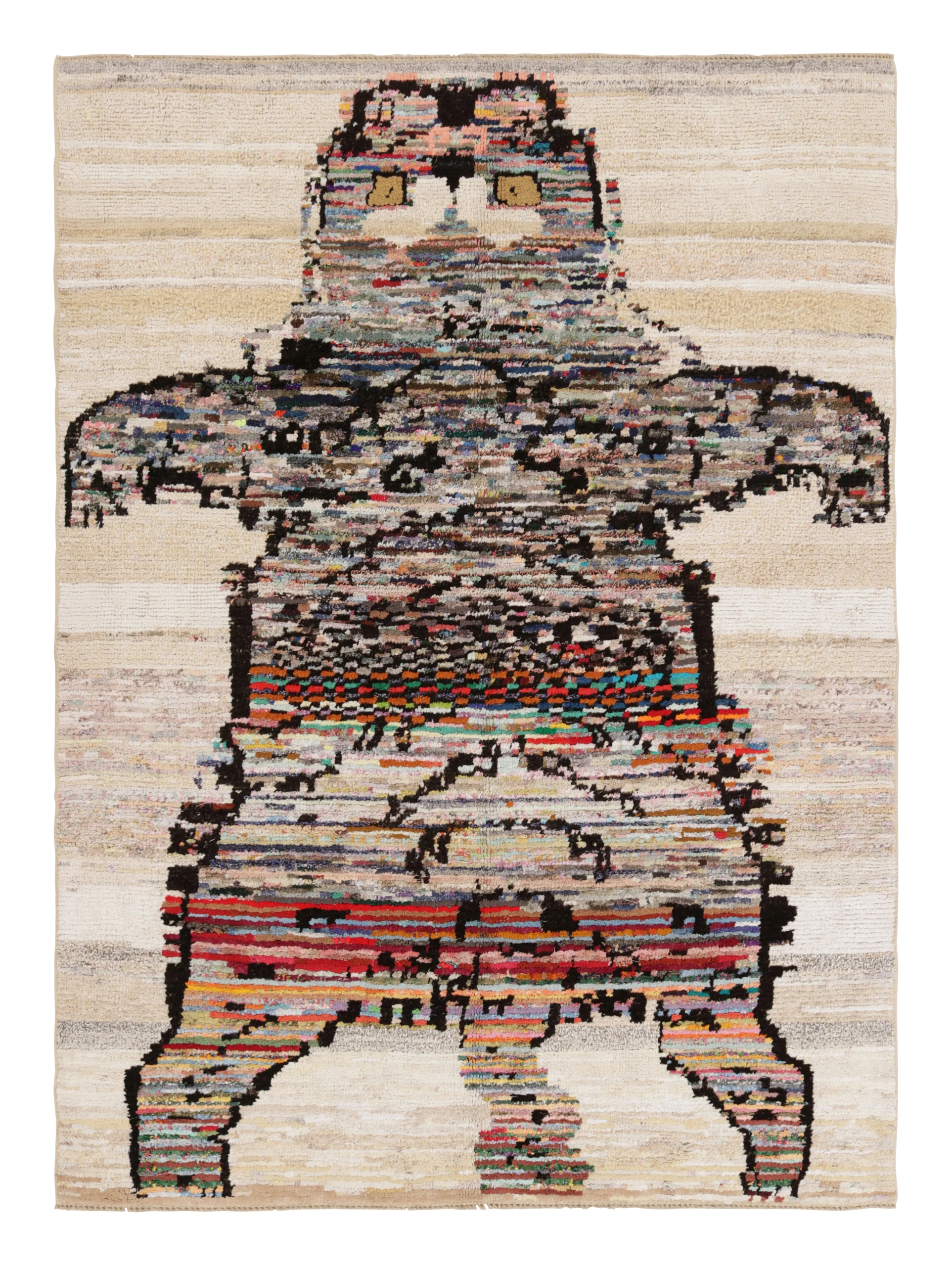 Modern Tiger Skin Patchwork Rug
