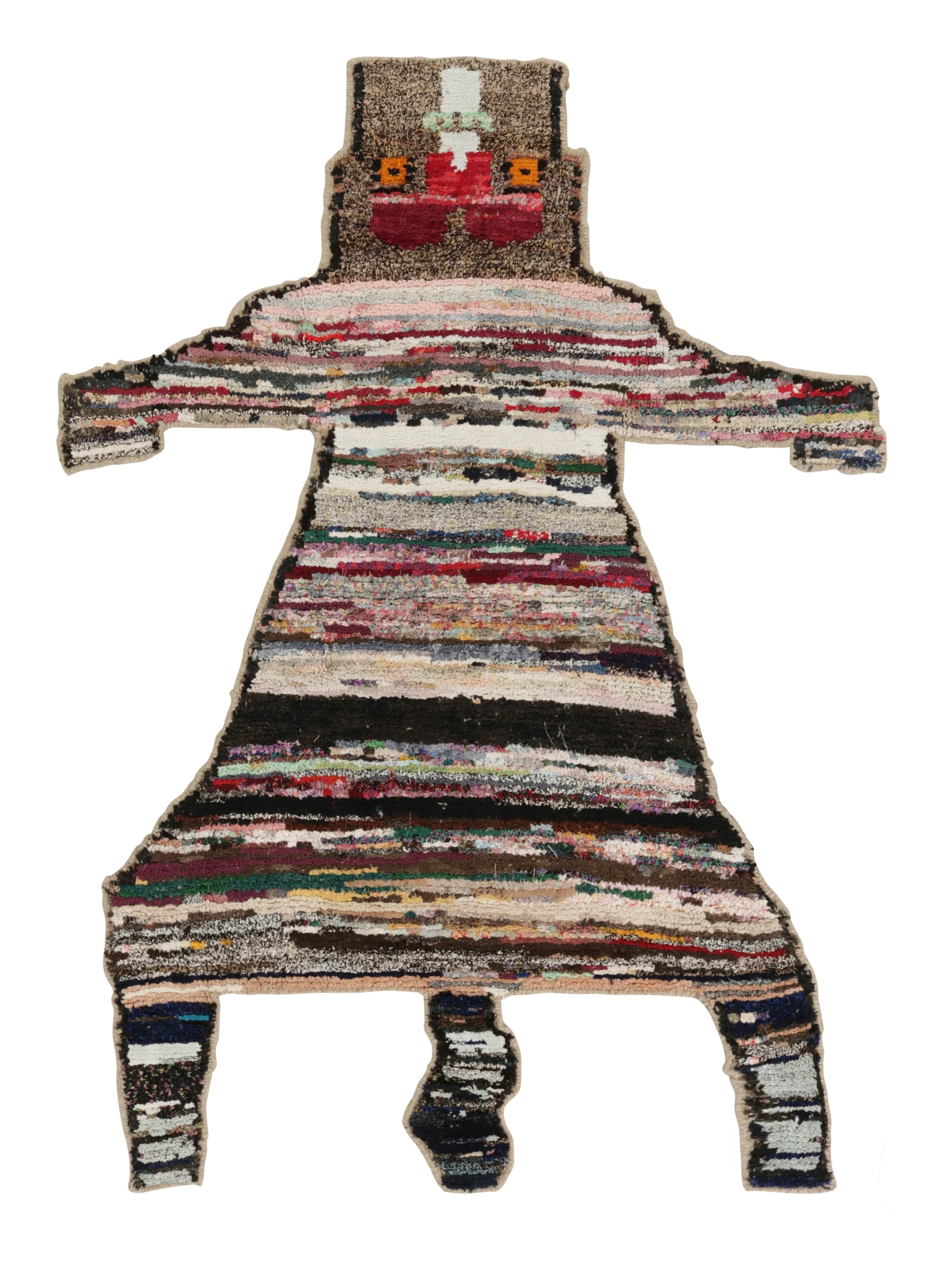 Modern Tiger Skin Patchwork Rug