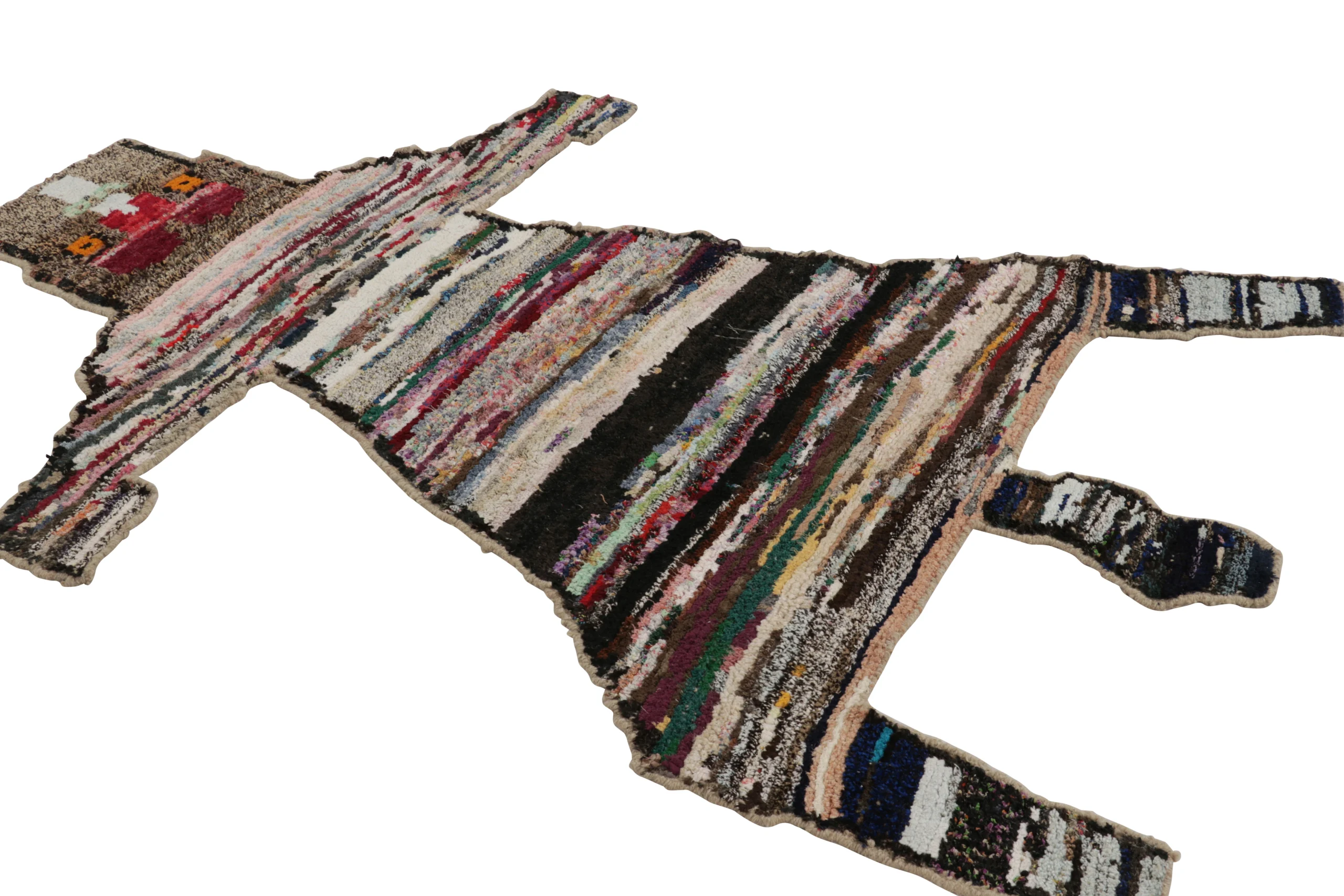 Modern Tiger Skin Patchwork Rug