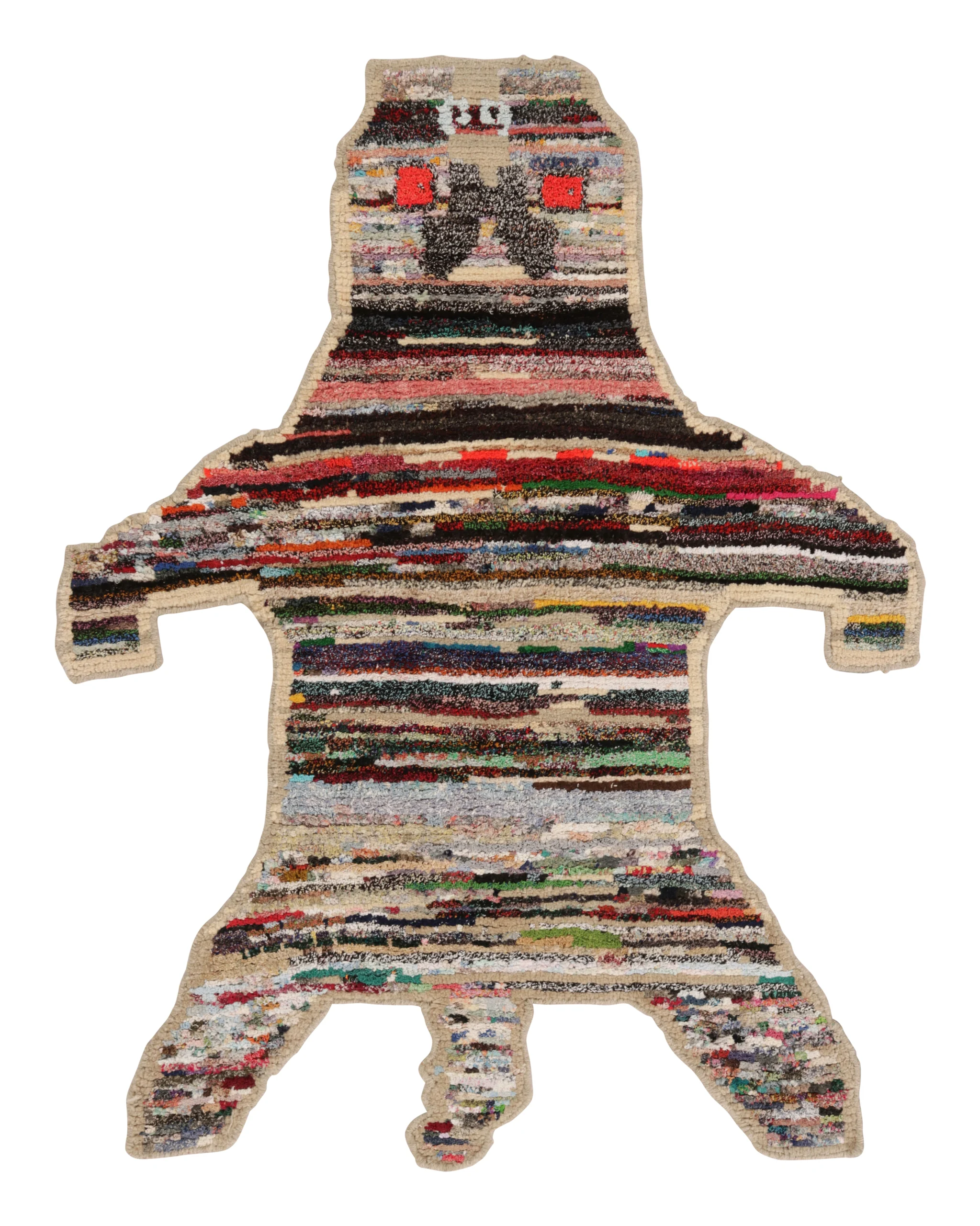Modern Tiger Skin Patchwork Rug