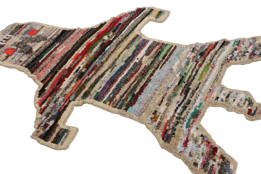 Modern Tiger Skin Patchwork Rug