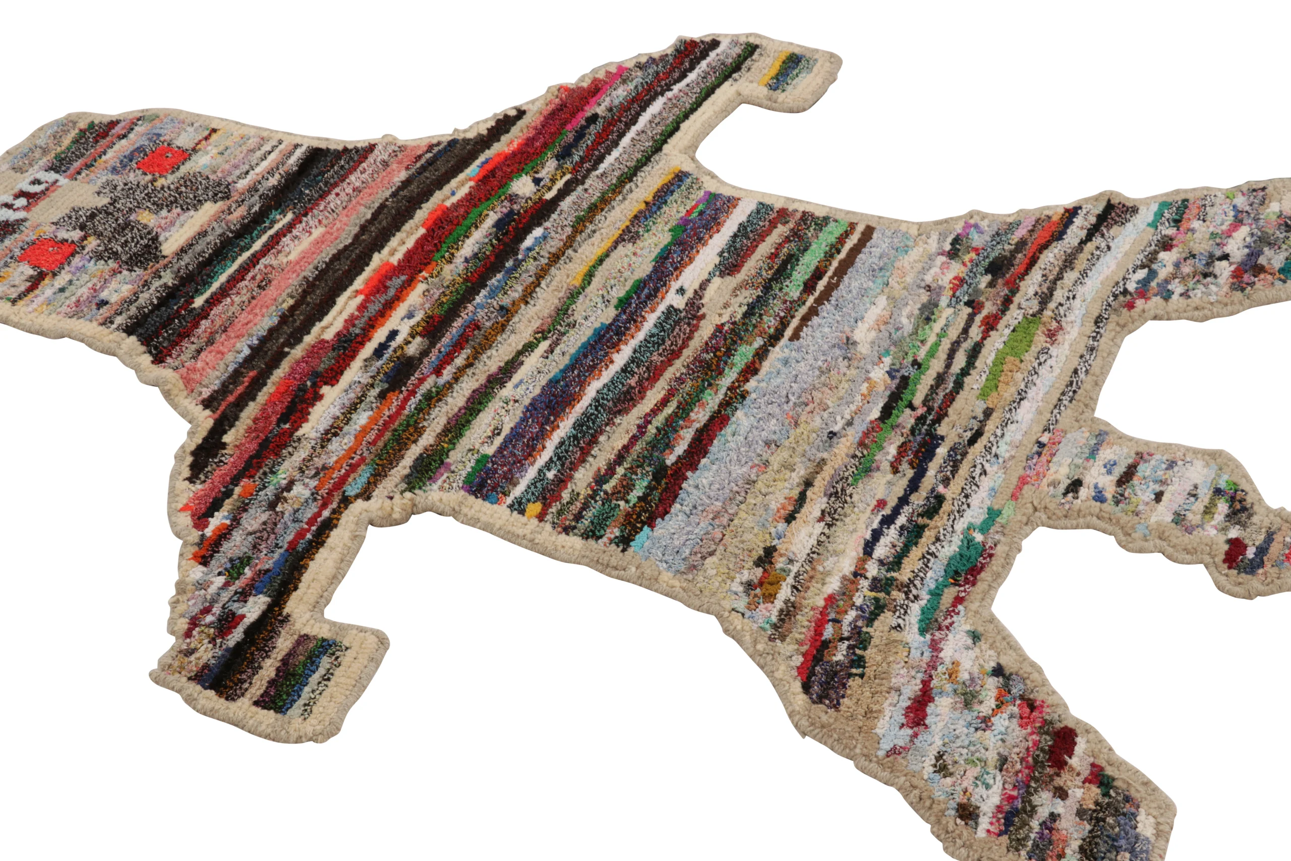 Modern Tiger Skin Patchwork Rug