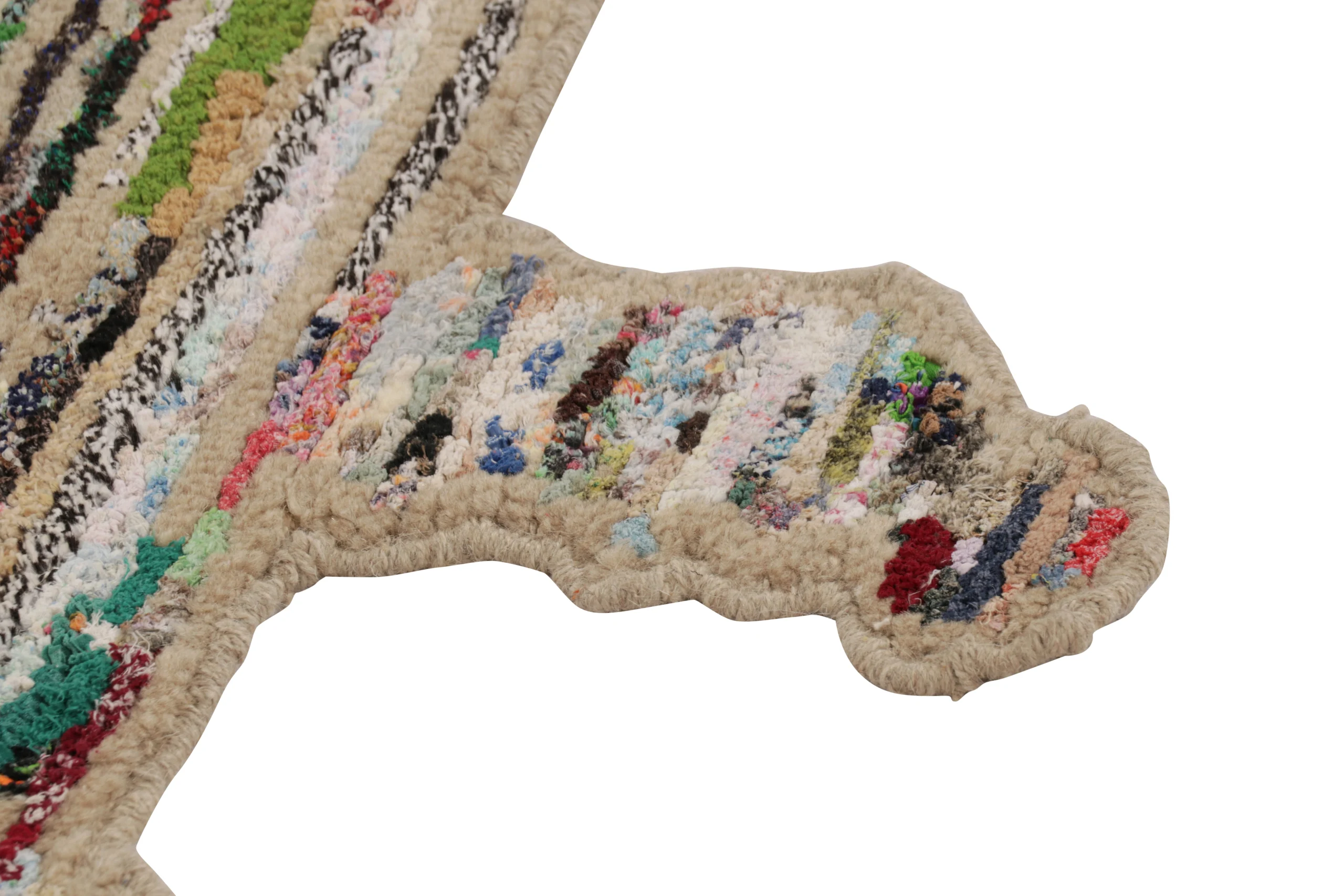 Modern Tiger Skin Patchwork Rug