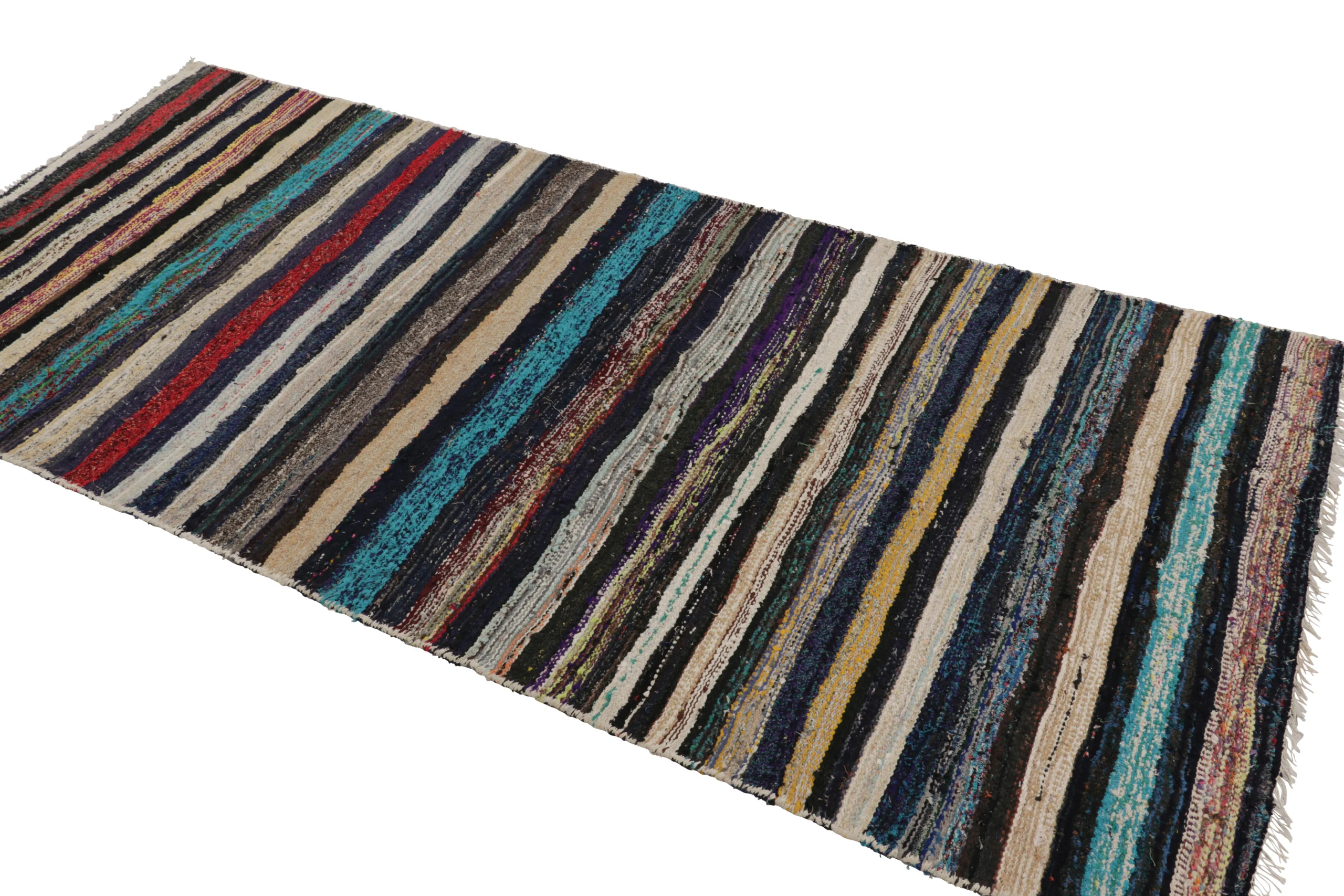 Vintage Shahsavan Striped Kilim