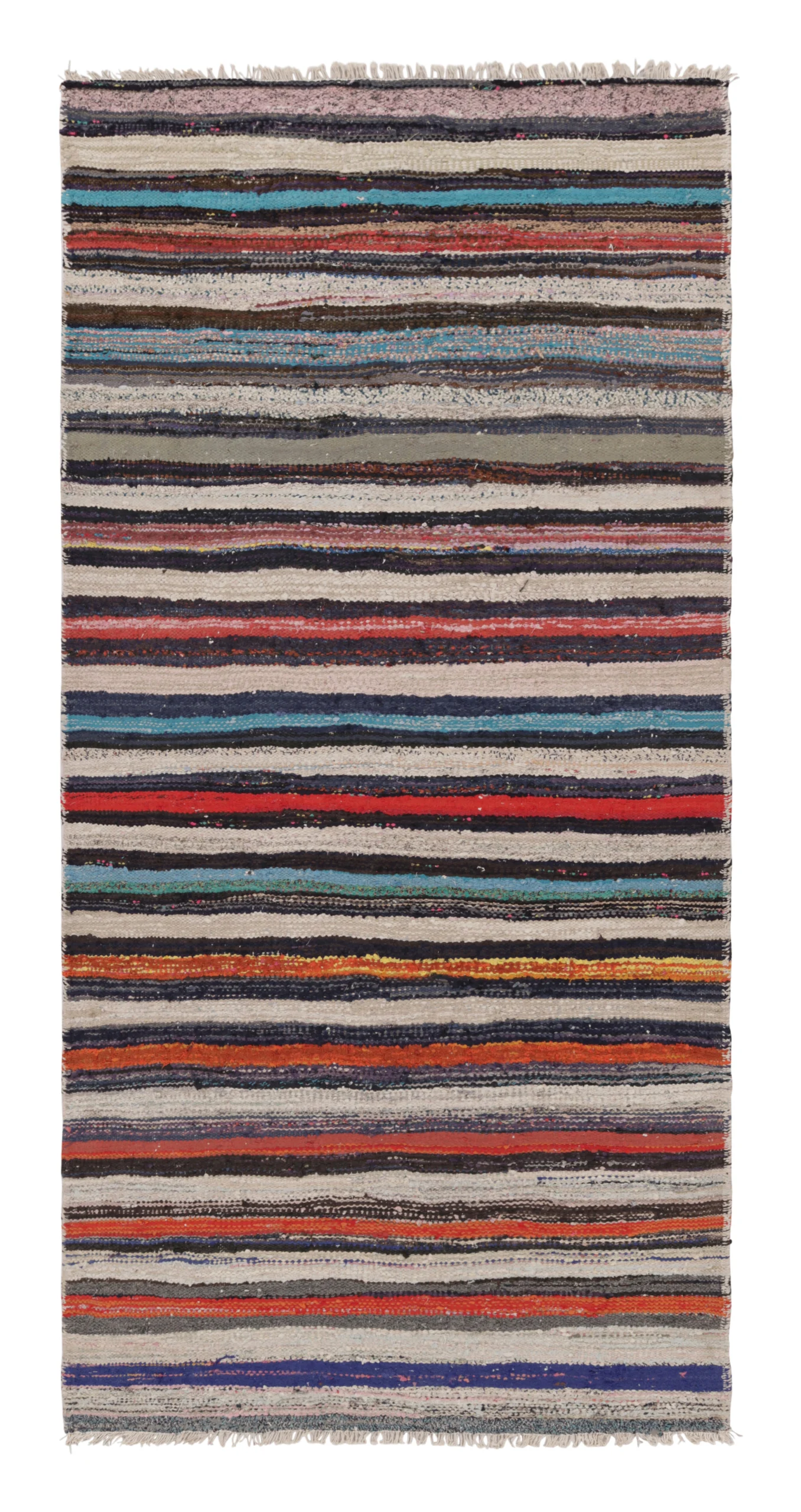 Vintage Shahsavan Striped Kilim