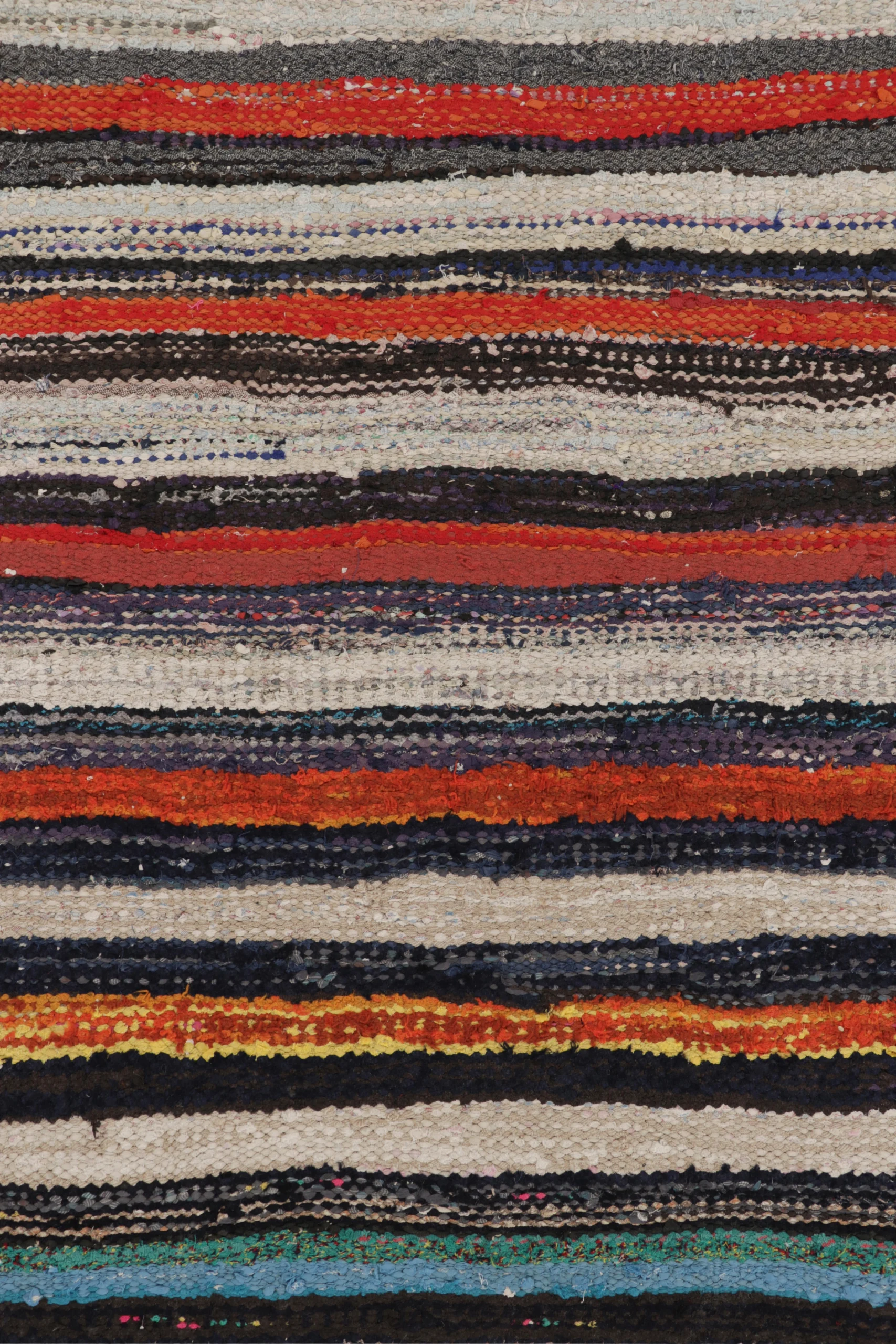 Vintage Shahsavan Striped Kilim