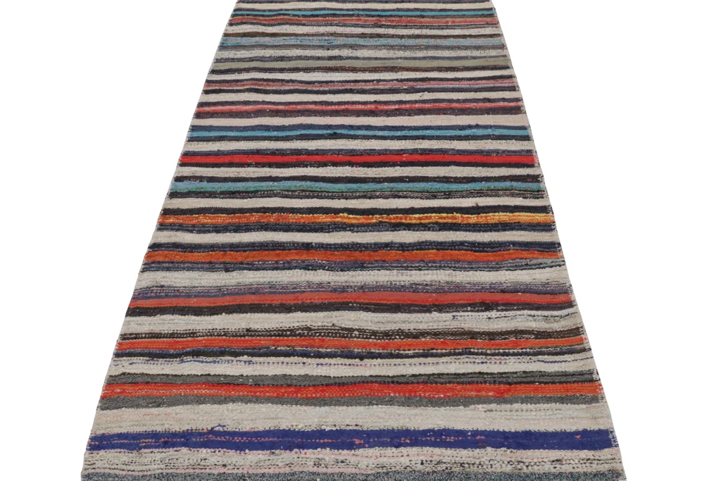 Vintage Shahsavan Striped Kilim