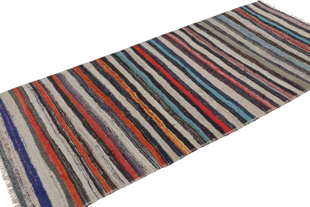 Vintage Shahsavan Striped Kilim