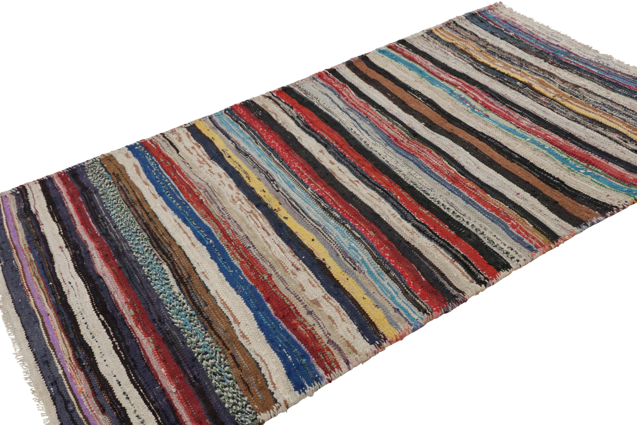 Vintage Shahsavan Striped Kilim