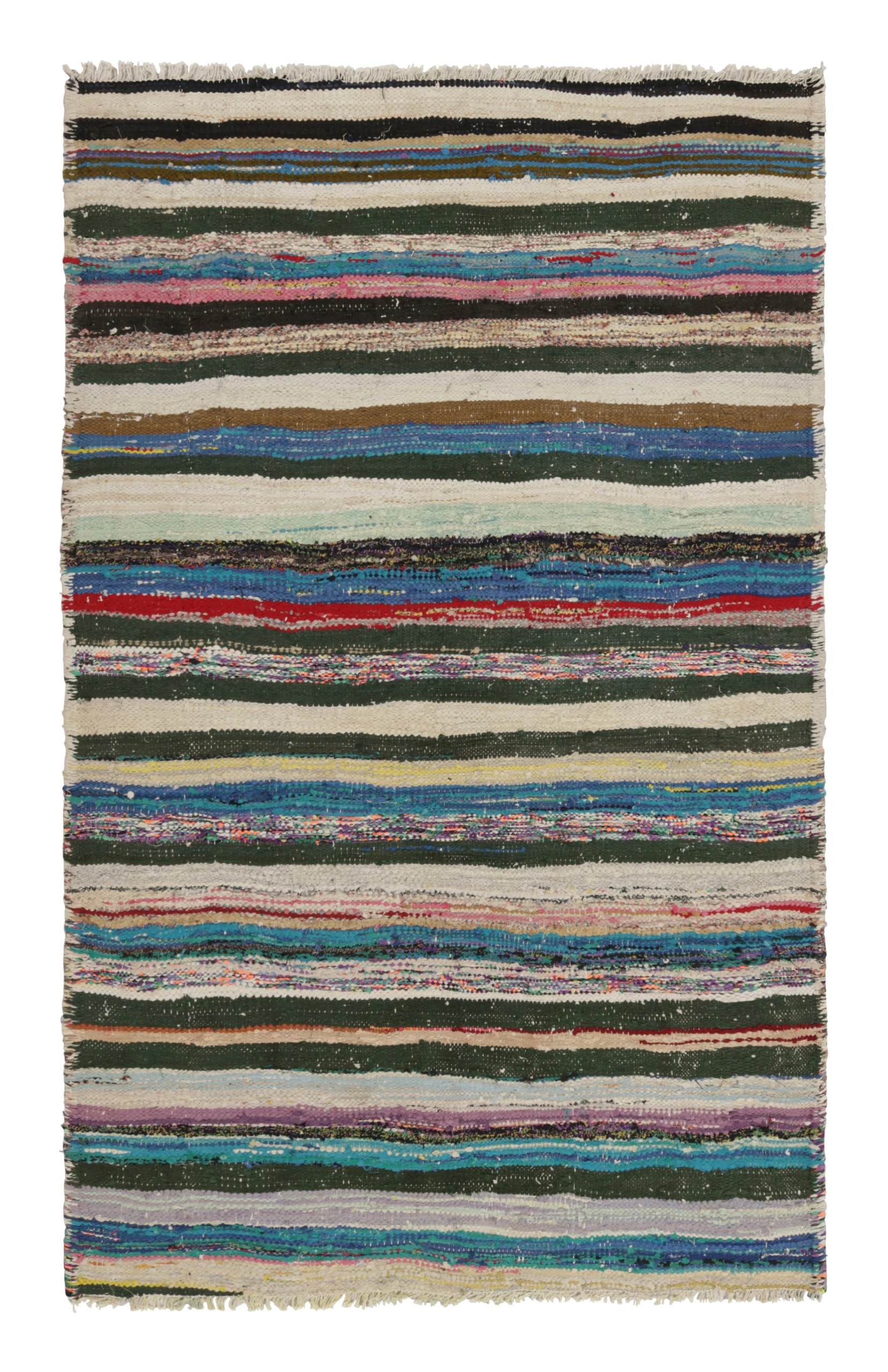 Vintage Shahsavan Striped Kilim