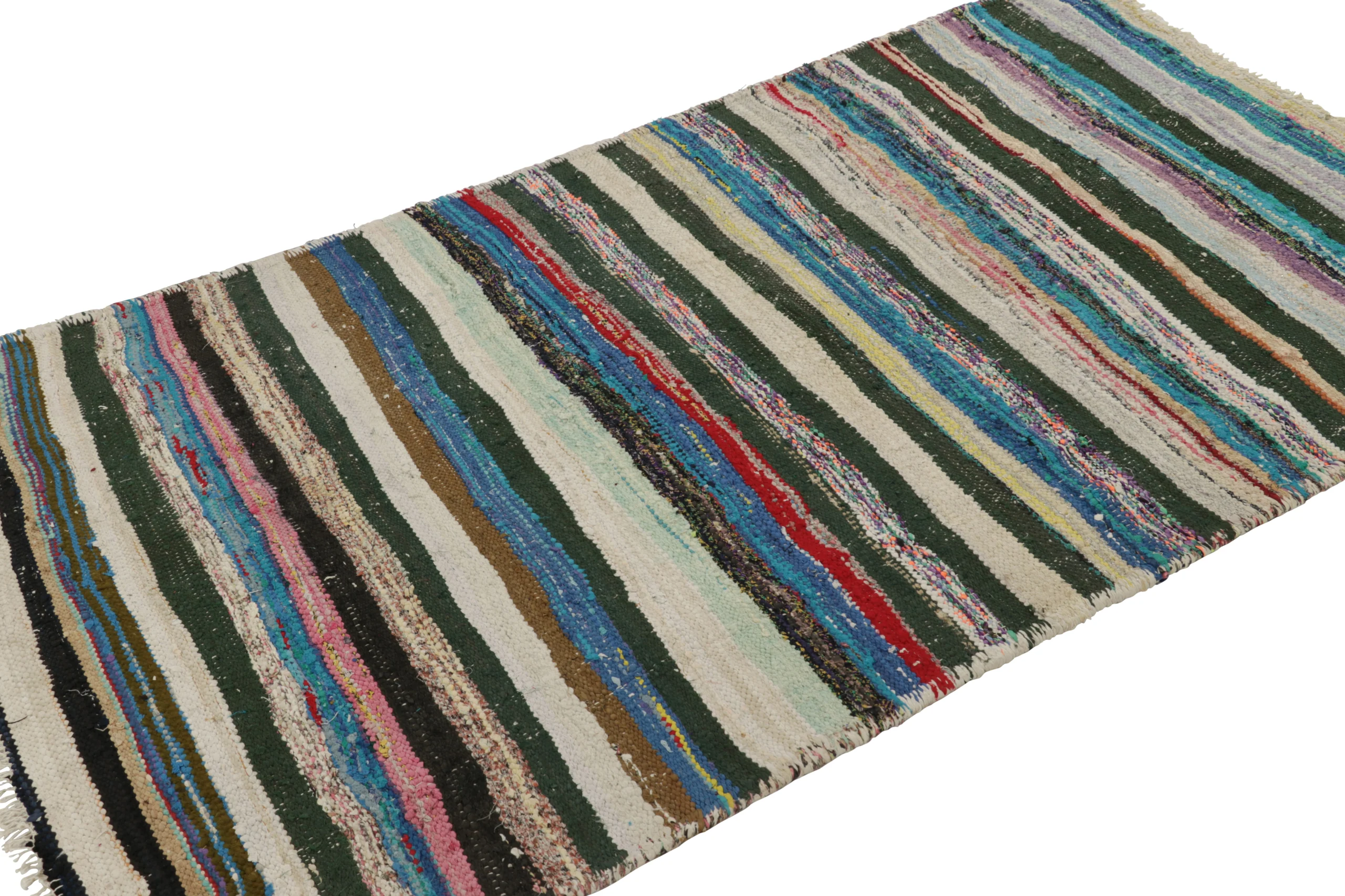 Vintage Shahsavan Striped Kilim
