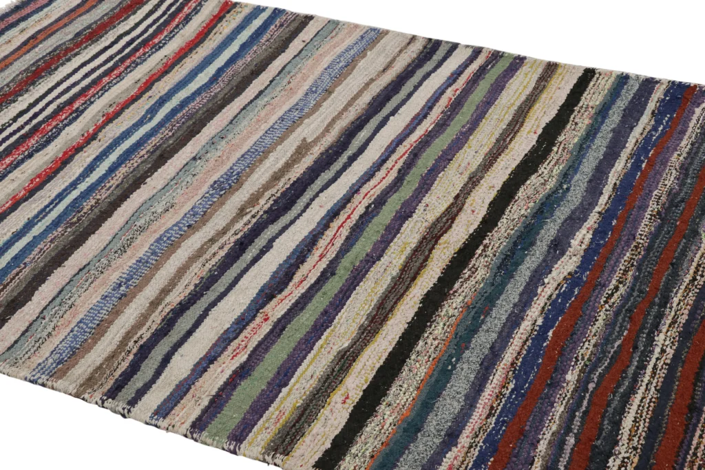 Vintage Shahsavan Striped Kilim