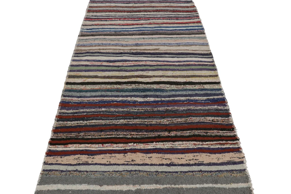 Vintage Shahsavan Striped Kilim