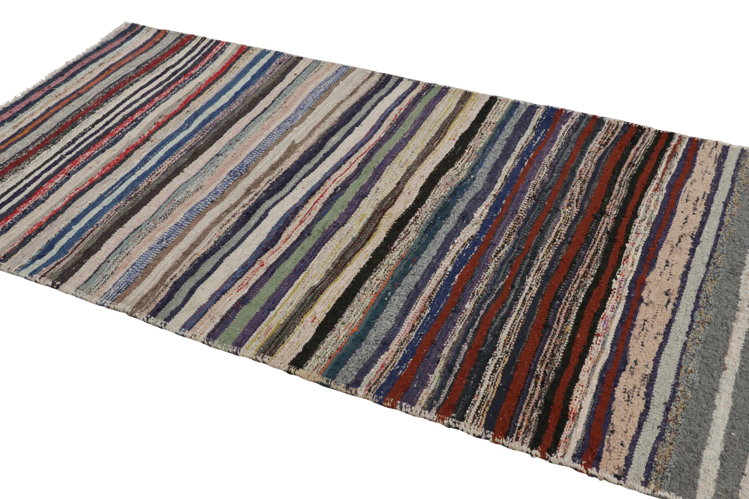 Vintage Shahsavan Striped Kilim