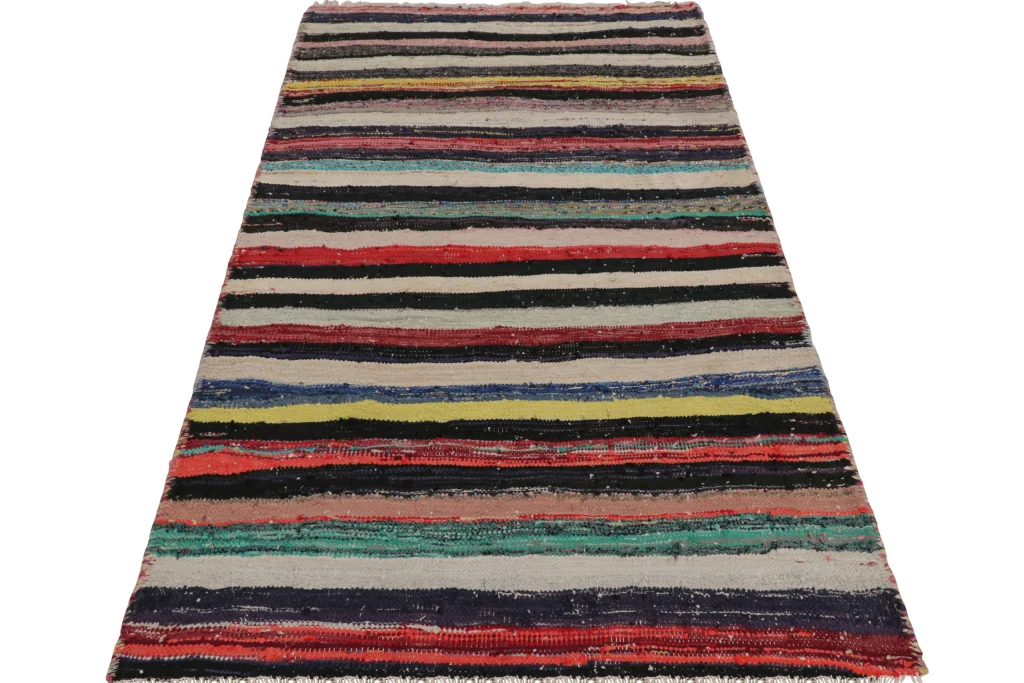 Vintage Shahsavan Striped Kilim