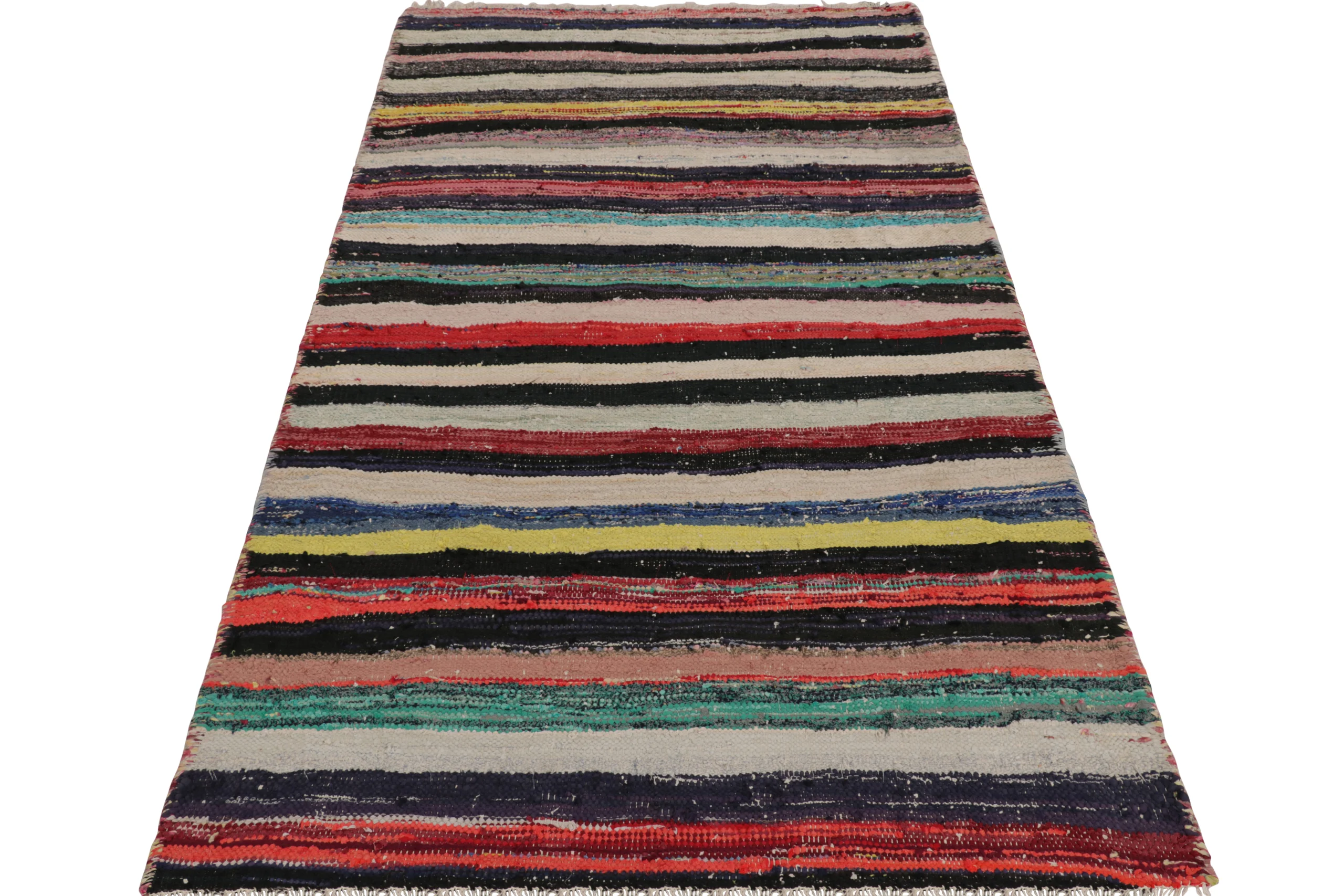 Vintage Shahsavan Striped Kilim