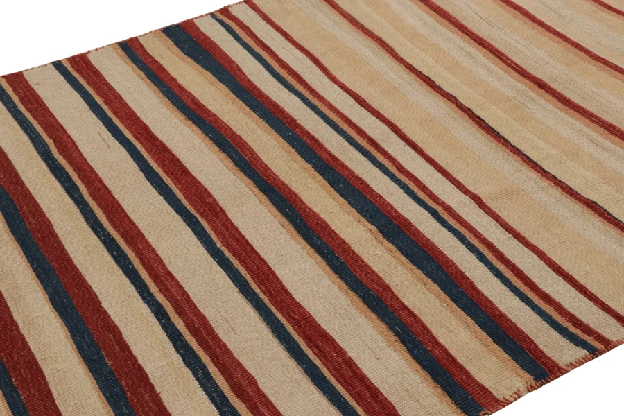 Vintage Heriz Striped Kilim