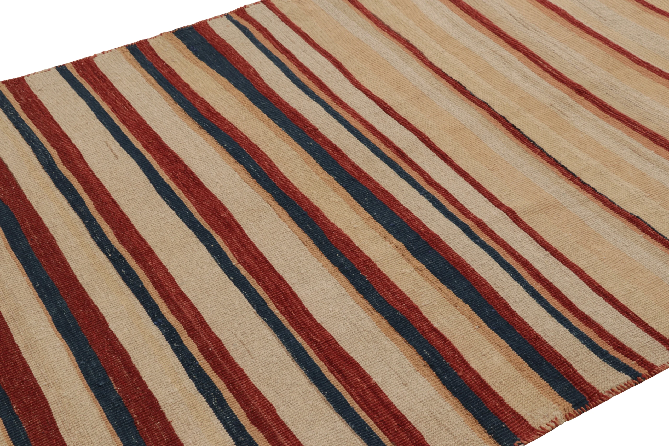 Vintage Heriz Striped Kilim