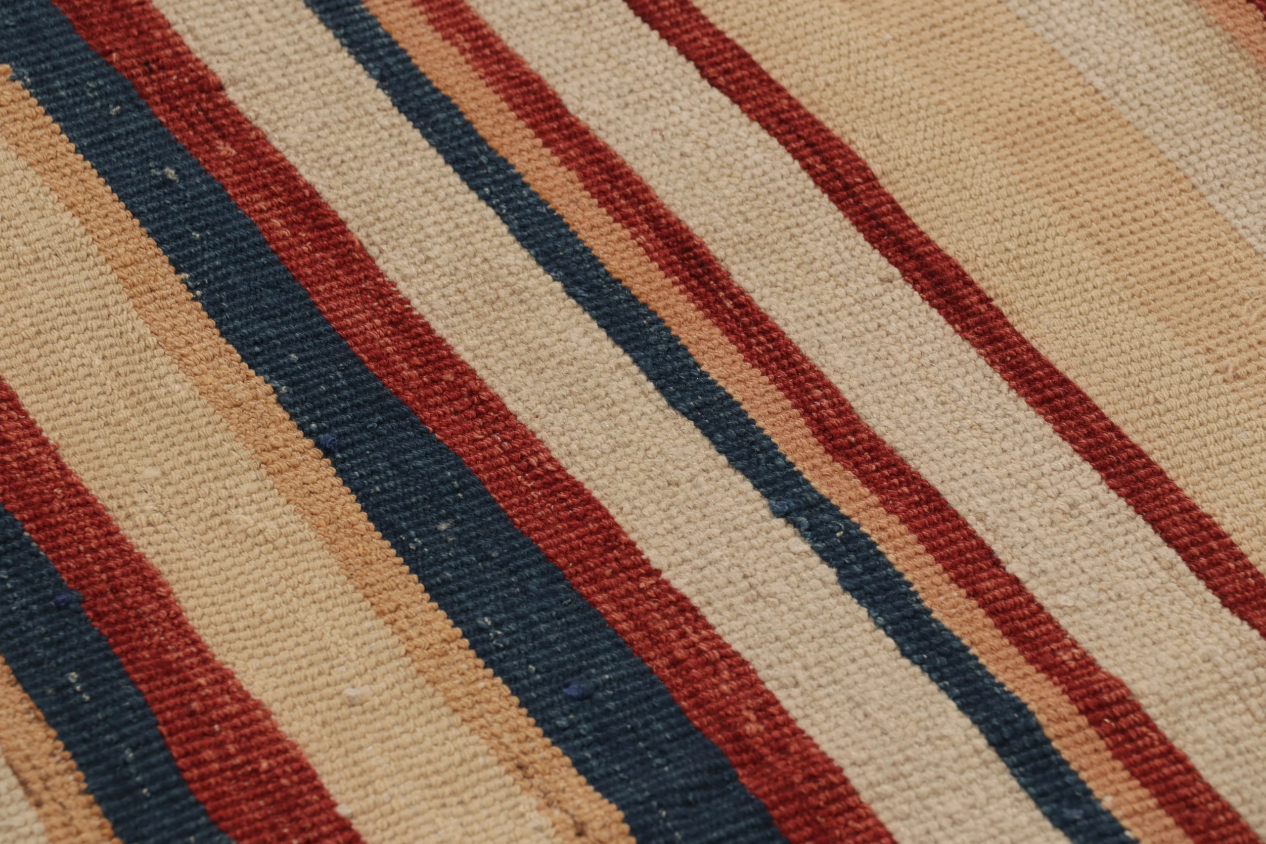Vintage Heriz Striped Kilim