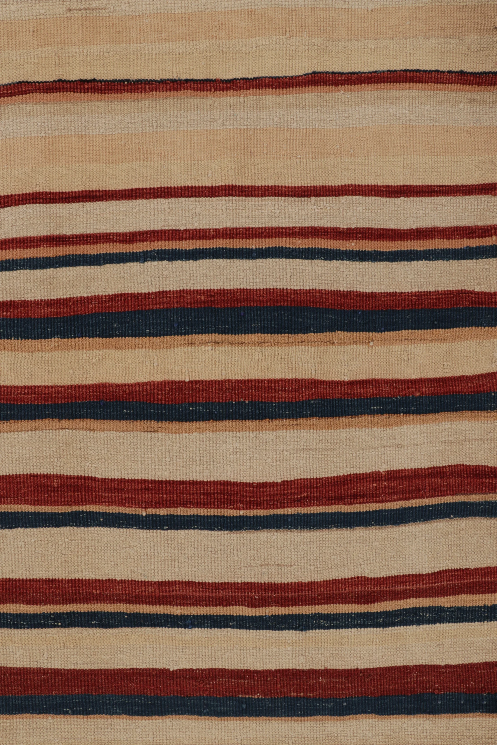Vintage Heriz Striped Kilim