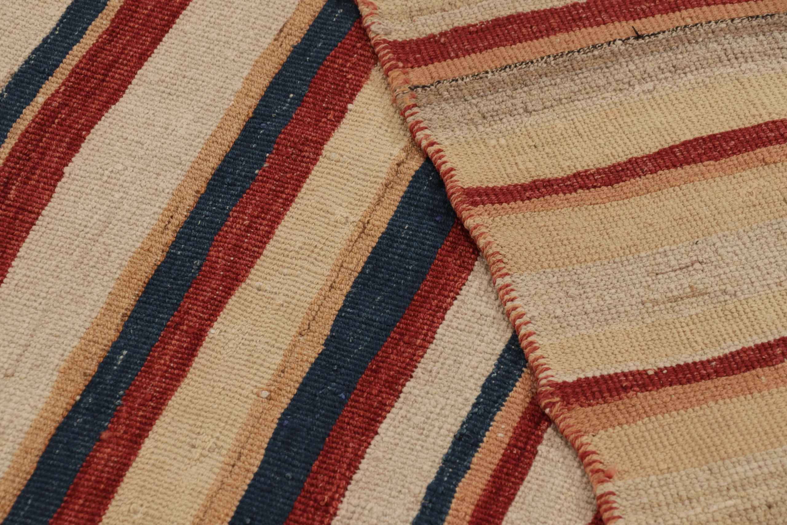 Vintage Heriz Striped Kilim