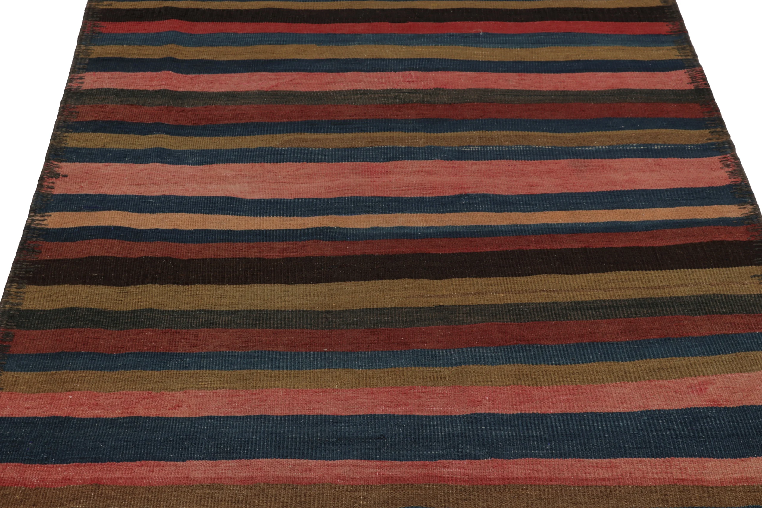 Vintage Heriz Striped Kilim