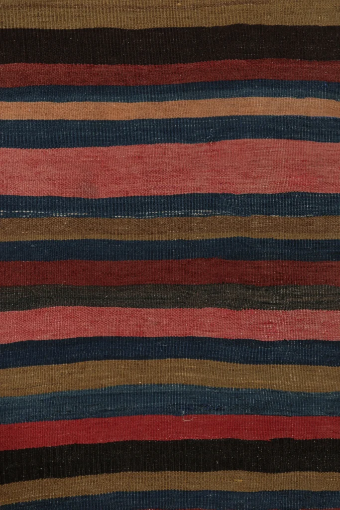 Vintage Heriz Striped Kilim