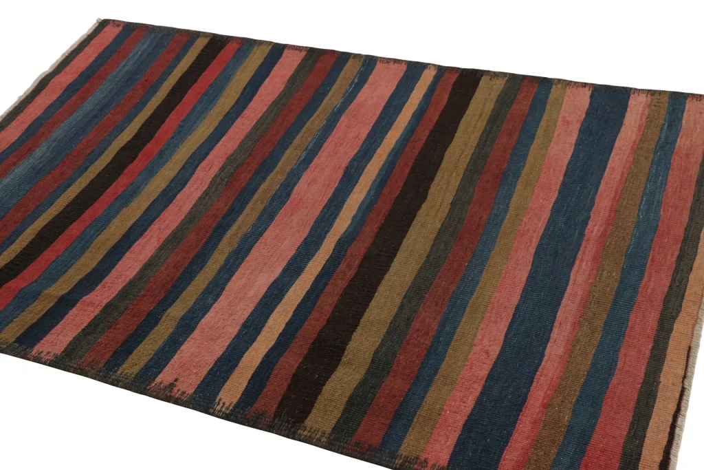 Vintage Heriz Striped Kilim