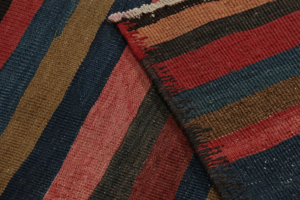 Vintage Heriz Striped Kilim