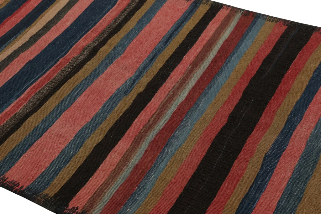 Vintage Heriz Striped Kilim