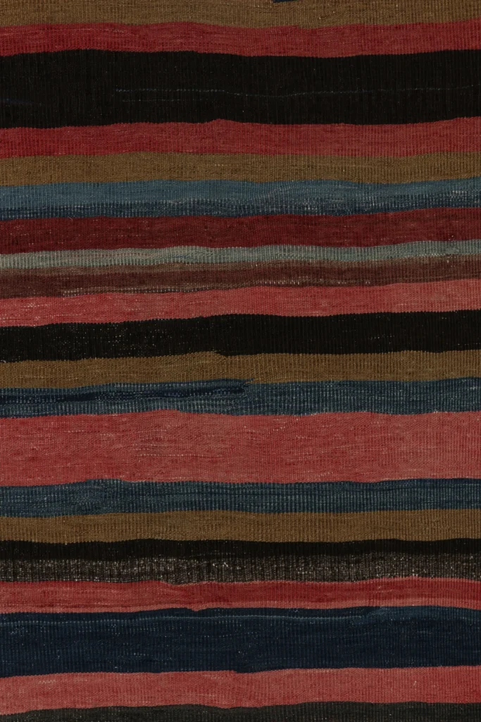 Vintage Heriz Striped Kilim