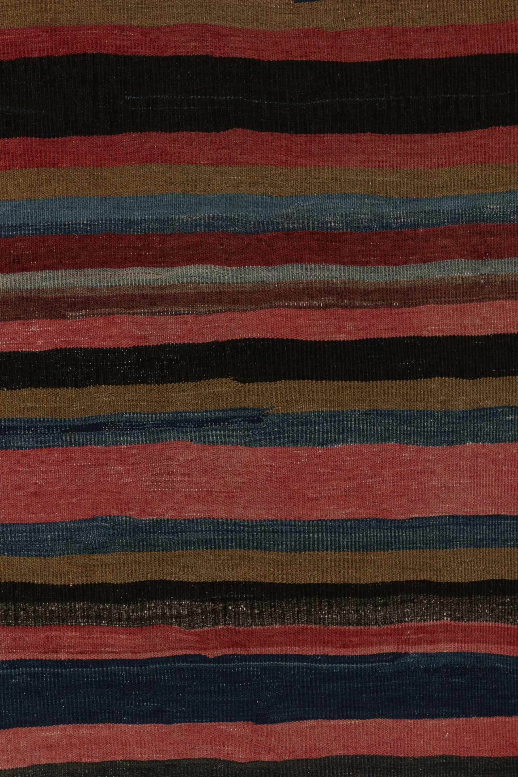 Vintage Heriz Striped Kilim