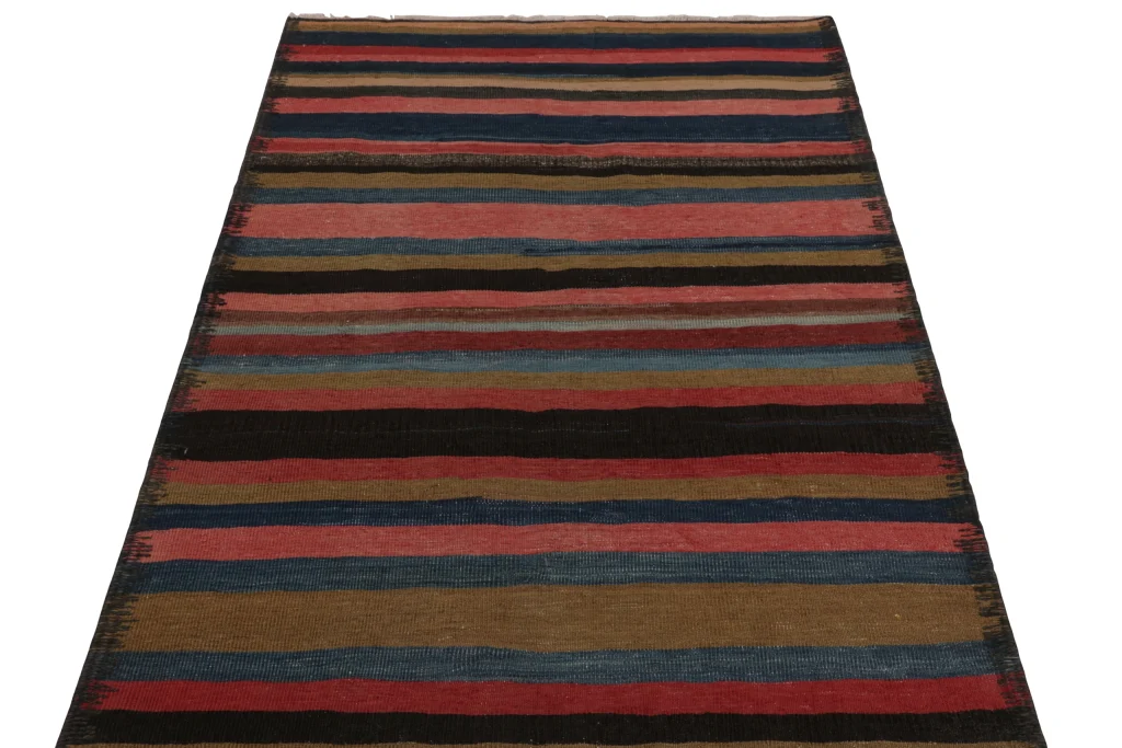 Vintage Heriz Striped Kilim