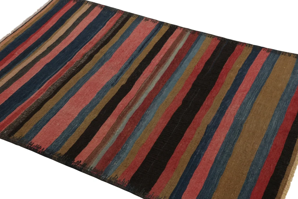 Vintage Heriz Striped Kilim