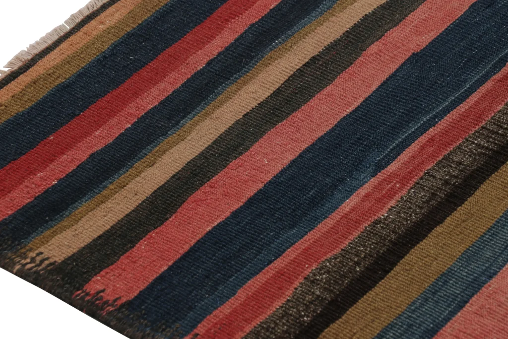 Vintage Heriz Striped Kilim