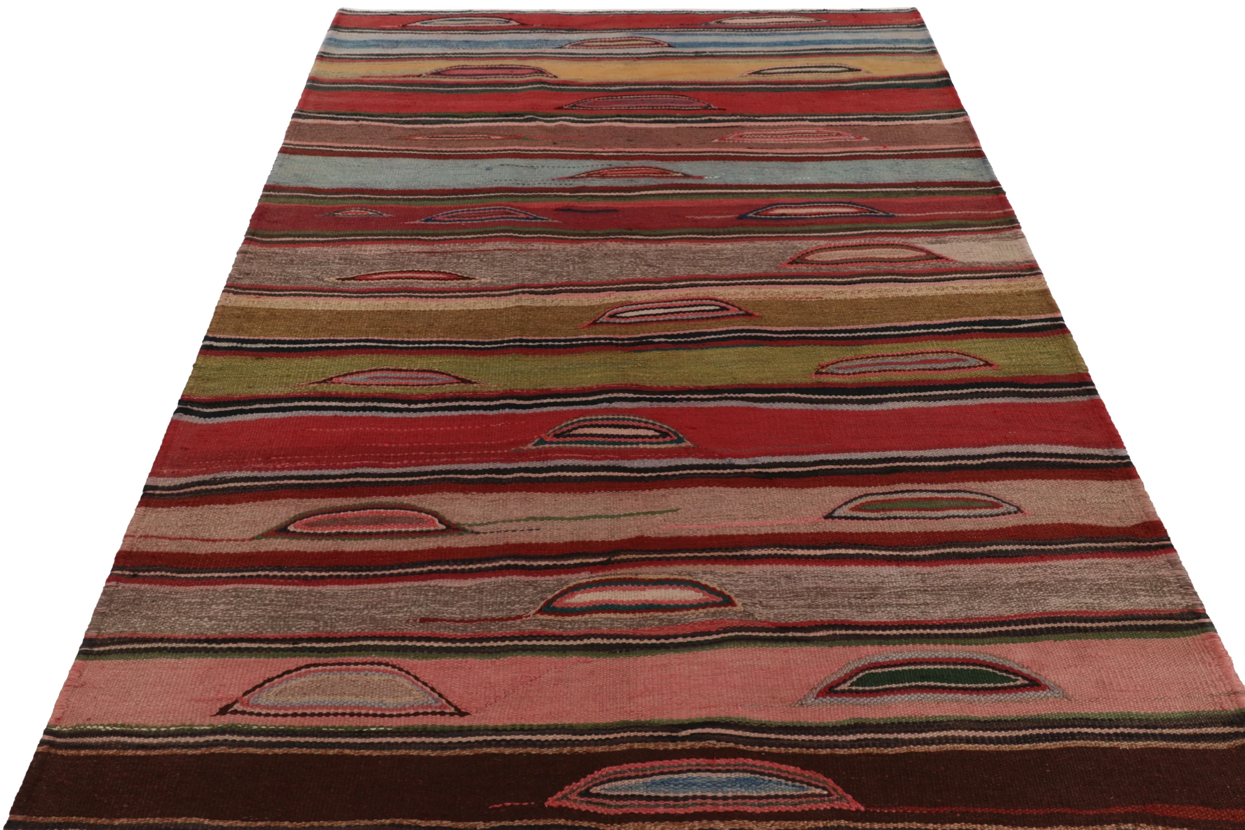 Vintage Heriz Striped Kilim