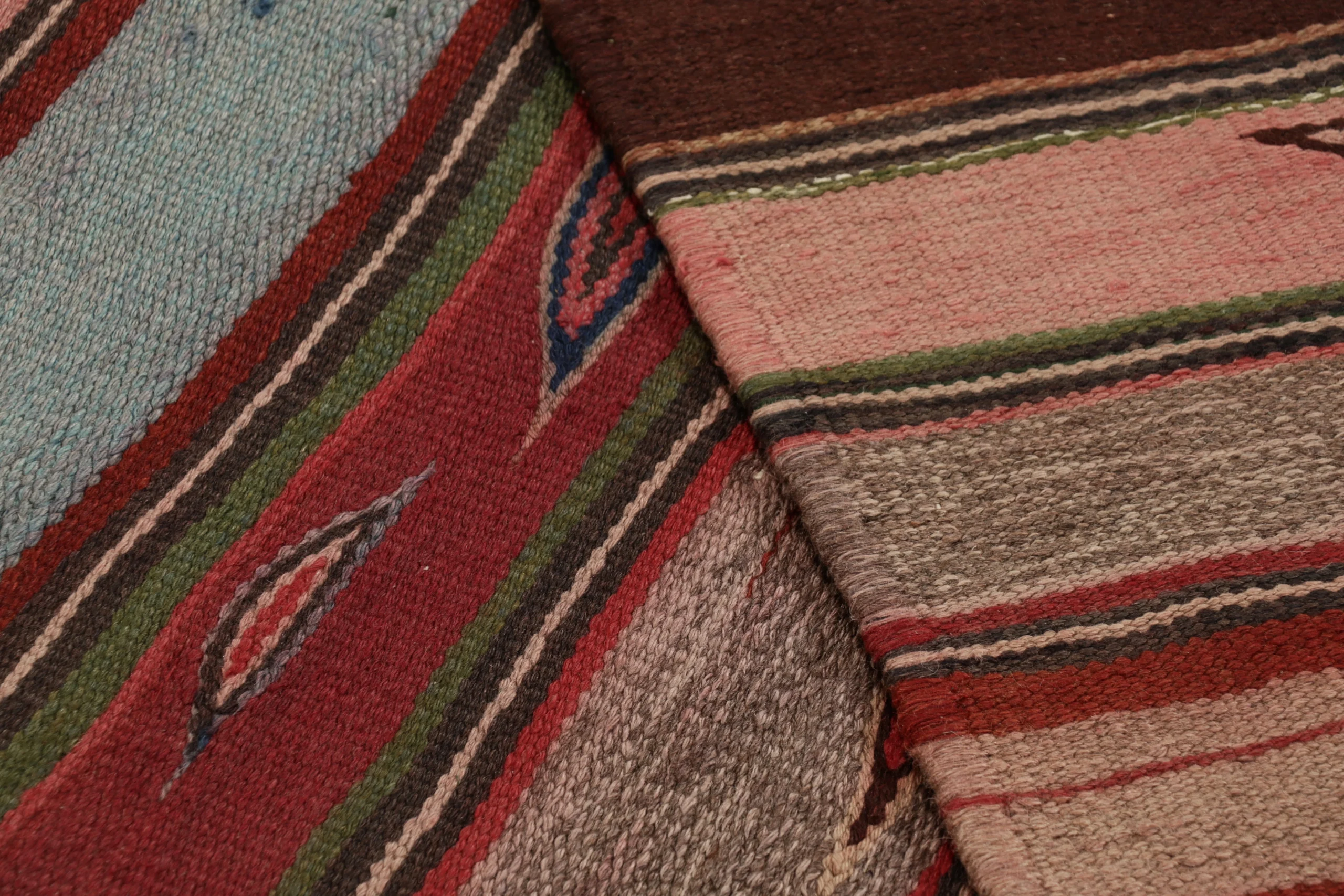 Vintage Heriz Striped Kilim