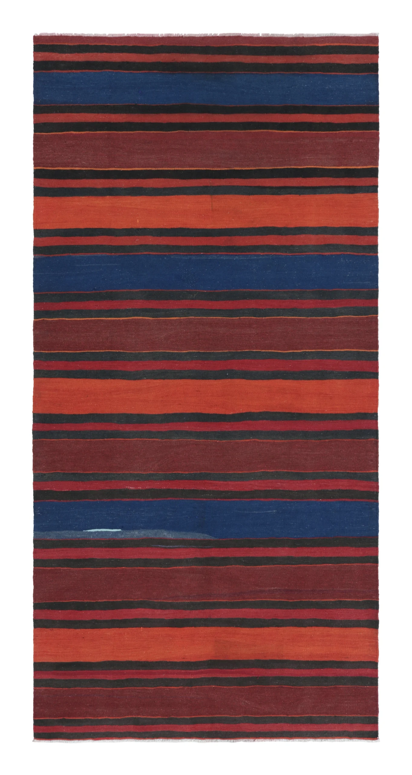 Vintage Shahsavan Striped Geometric Kilim