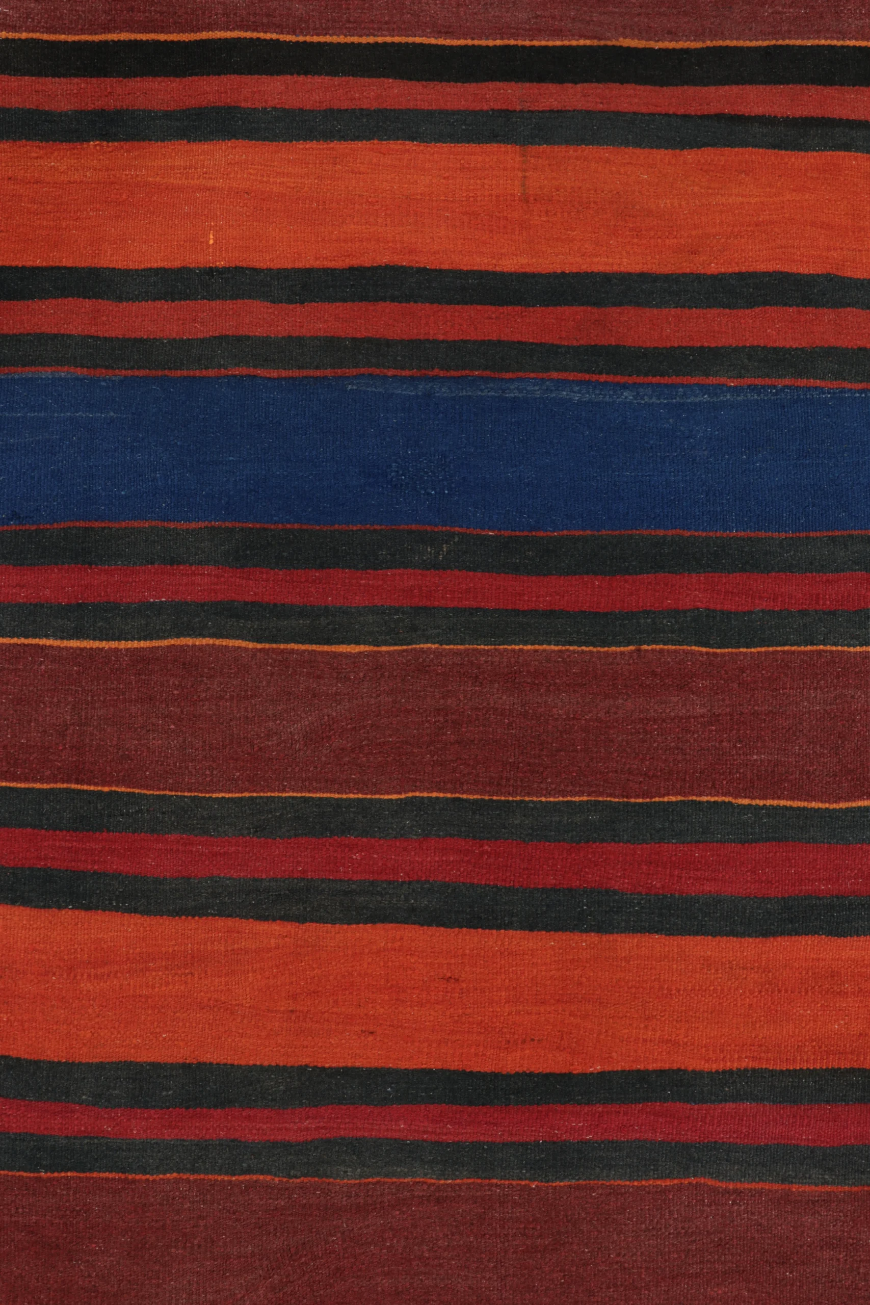 Vintage Shahsavan Striped Geometric Kilim