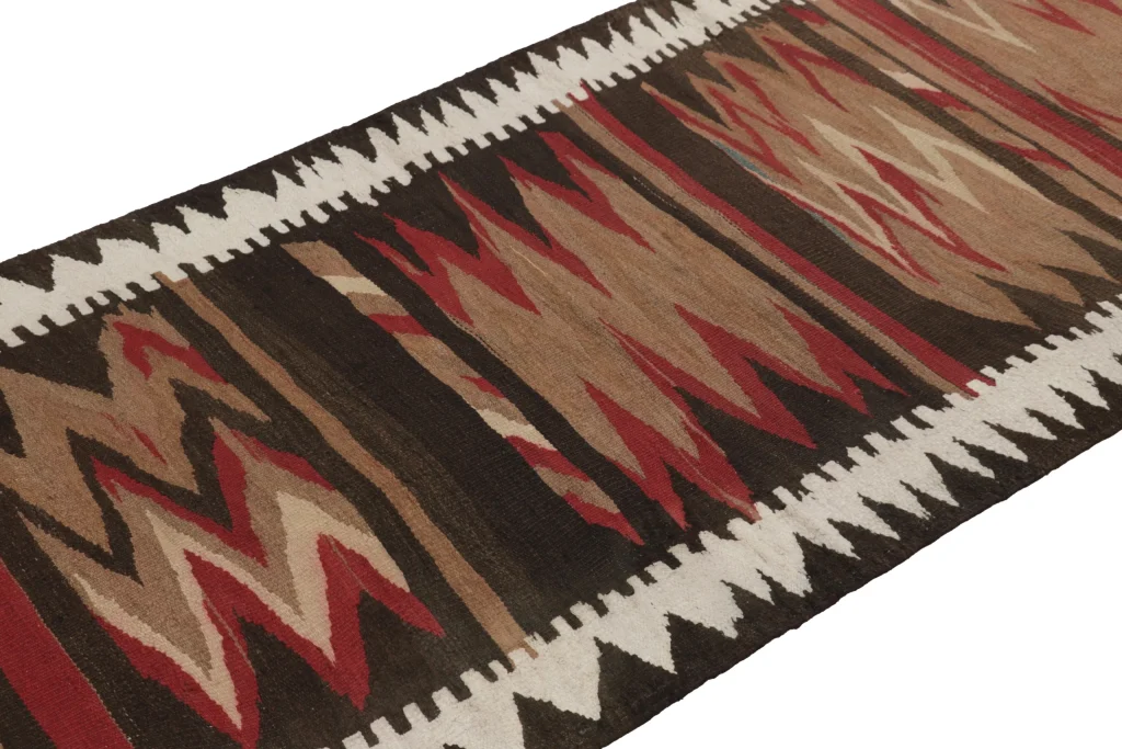 Vintage Shahsavan Striped Geometric Kilim Runner