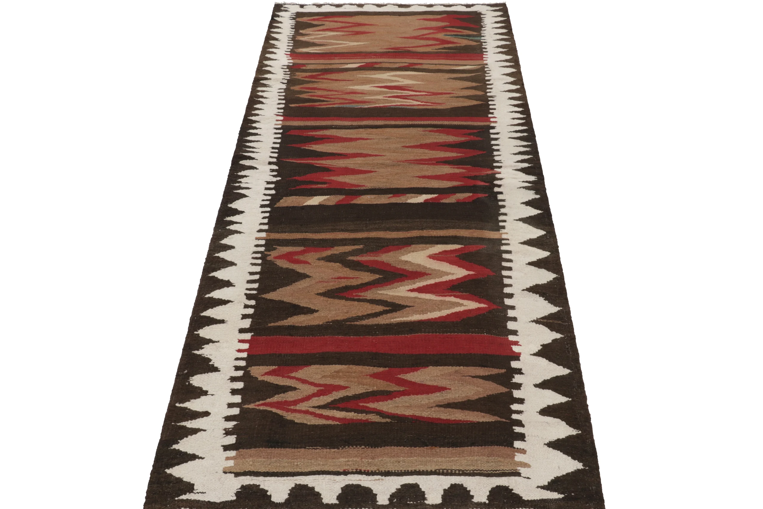 Vintage Shahsavan Striped Geometric Kilim Runner
