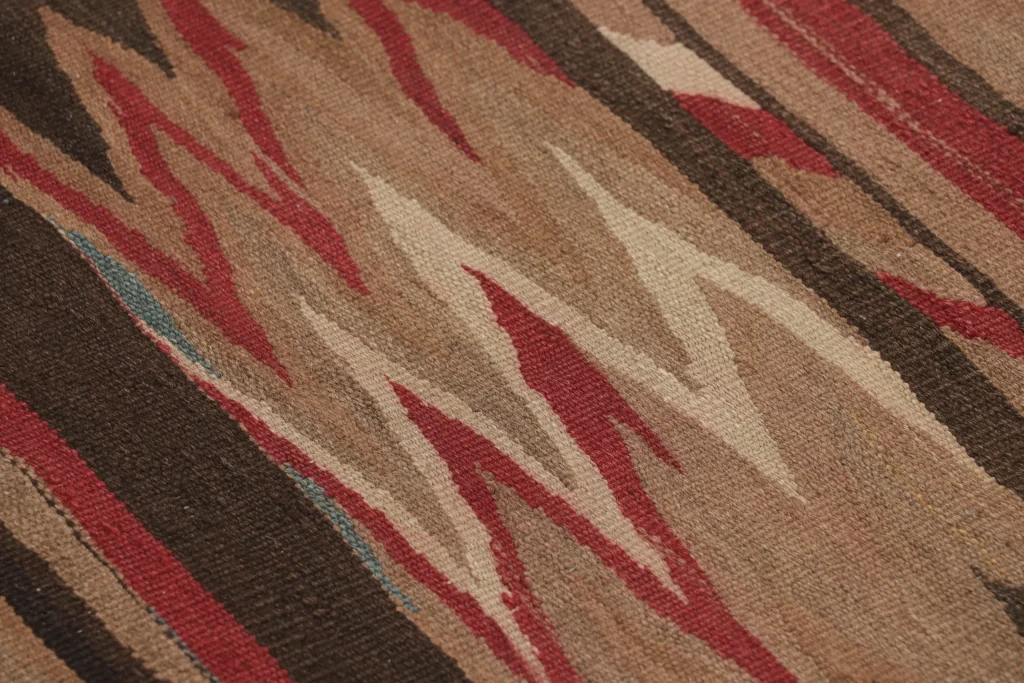 Vintage Shahsavan Striped Geometric Kilim Runner