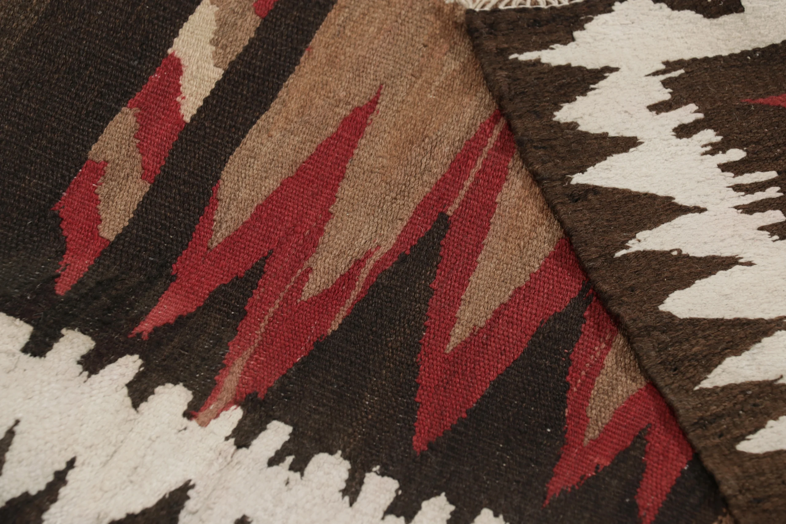 Vintage Shahsavan Striped Geometric Kilim Runner