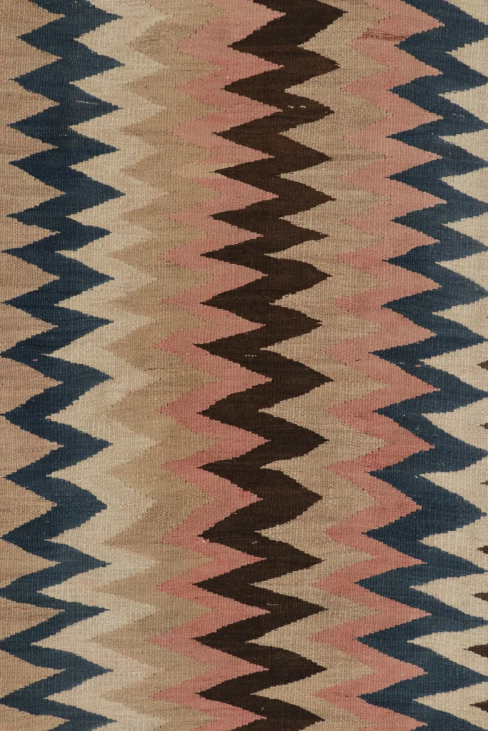 Vintage Shahsavan Ghazvin Geometric Kilim Runner