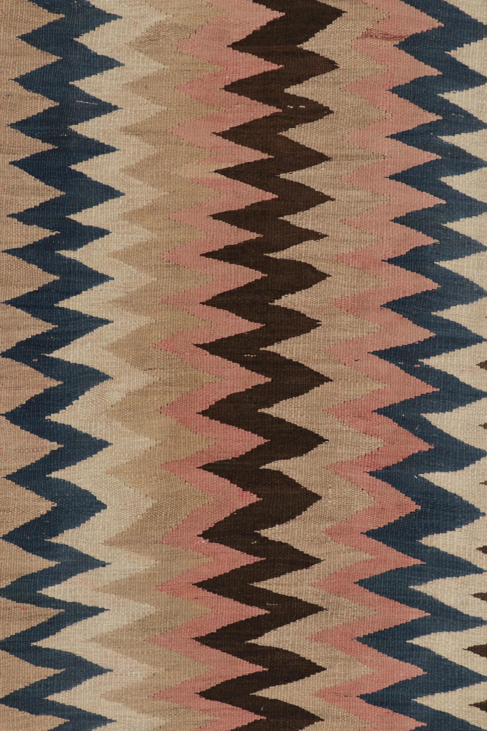 Vintage Shahsavan Ghazvin Geometric Kilim Runner