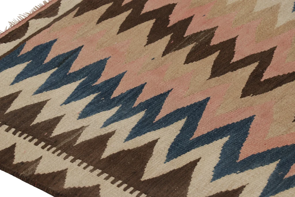 Vintage Shahsavan Ghazvin Geometric Kilim Runner
